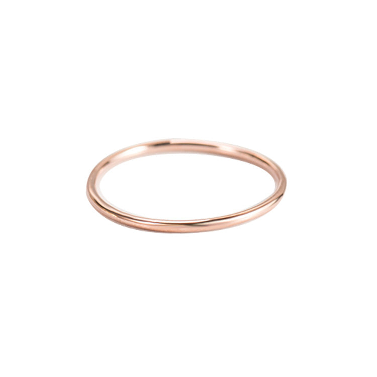 Fashion S925 Sterling Plain Band Silver Ring Smooth Line Simple Thin Ring for Women Index Finger Ring Tail Ring Silver Jewelry