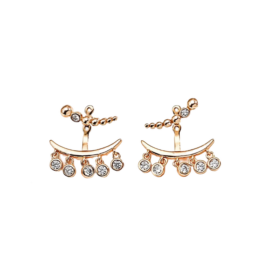 S925 Silver Earrings Retro Design Zircon Earrings