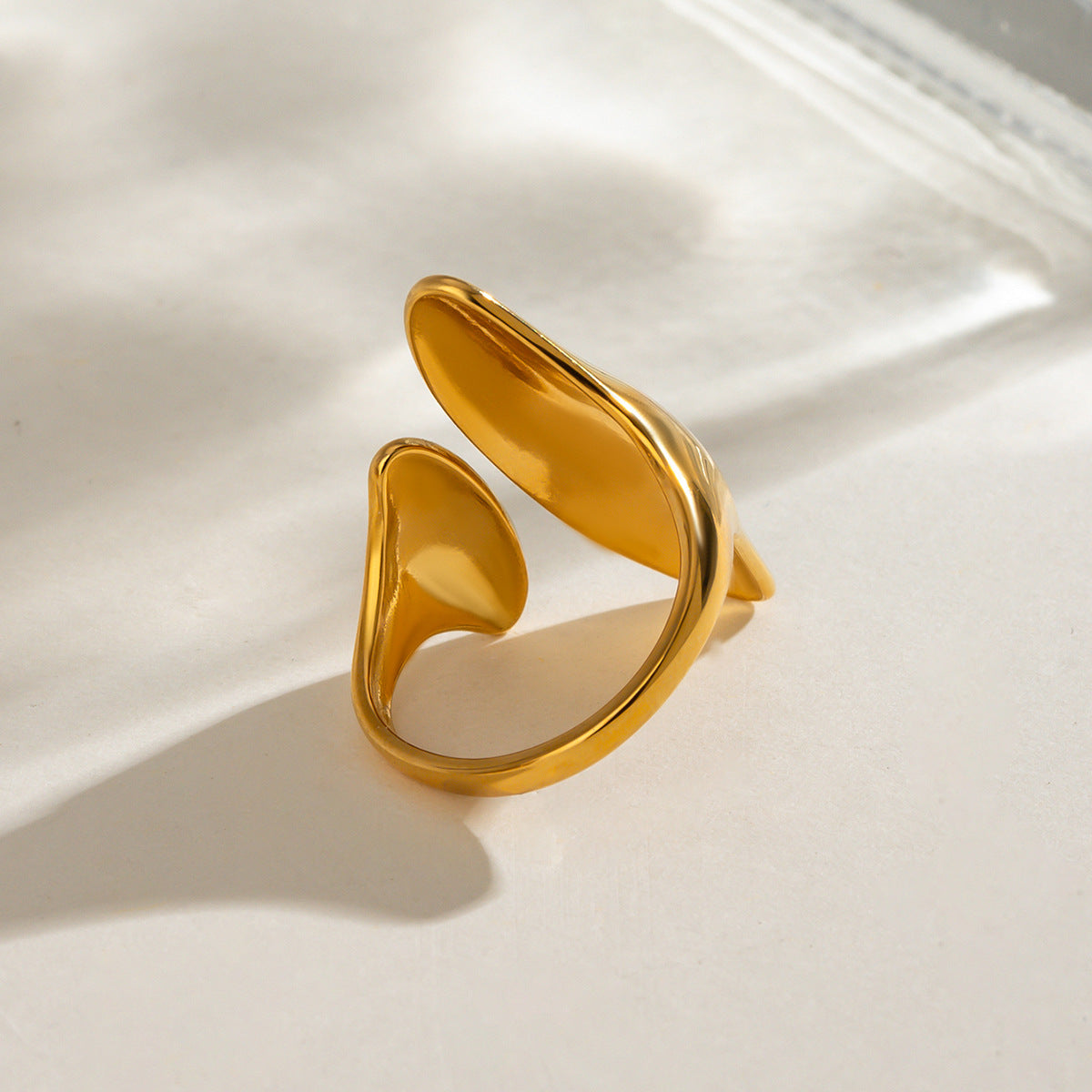 Adjustable Stainless Steel Ring – Irregular Vintage Design Titanium Steel Minimalist Stackable Jewelry
