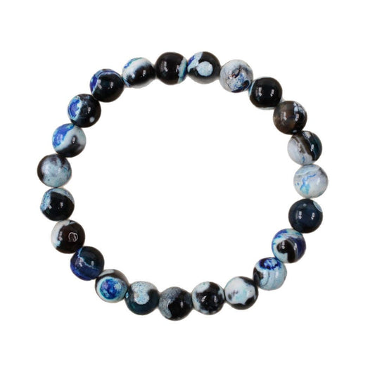 Natural Stone Bracelet Blue Agate Stone Sports Fashion Gift