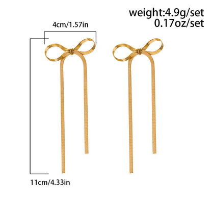 Empress Fashion Necklace for Women Versatile Snake Bone Chain Bowknot Clavicle Chain Necklace