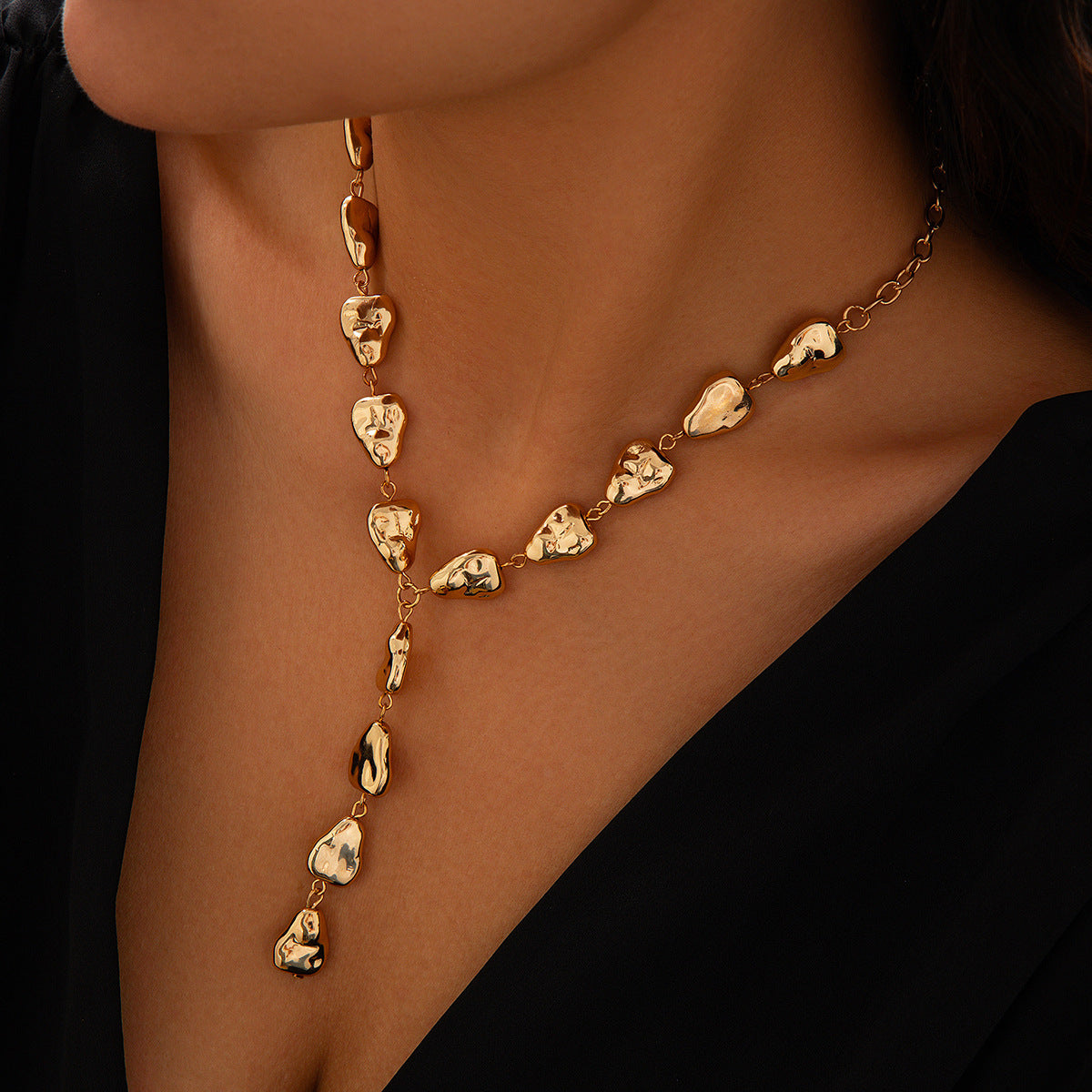 Baroque Irregular Y-shaped Collarbone Chain Ins Style Necklace for Women Collarbone Chain