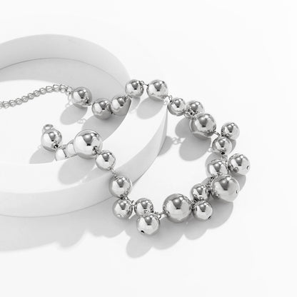 Light Luxury French Retro Imitation Pearl Necklace for Women Punk Style Necklace