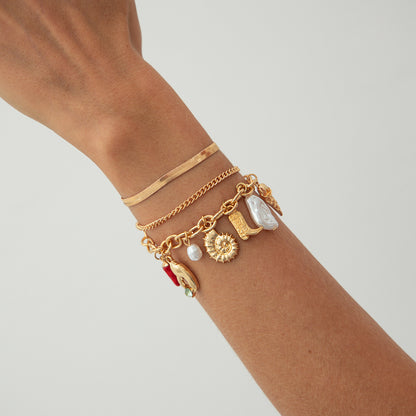 Multi-Pendant Layered Bracelet - Dainty Stackable Chain for Women | Minimalist Luxury Jewelry