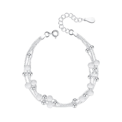 990 Pure Silver Tri-Braid Chain Bracelet | Minimalist Modern Jewelry | Zen-Inspired Dainty Gift for Women