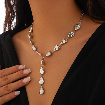 Baroque Irregular Y-shaped Collarbone Chain Ins Style Necklace for Women Collarbone Chain