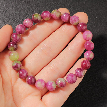 Natural Stone Crystal Bracelet Pink Tourmaline for Love