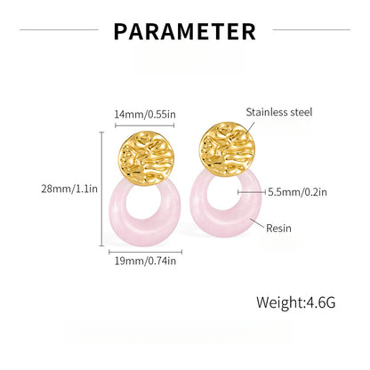 Trendy Titanium Steel Earrings - Summer Vacation Hoops