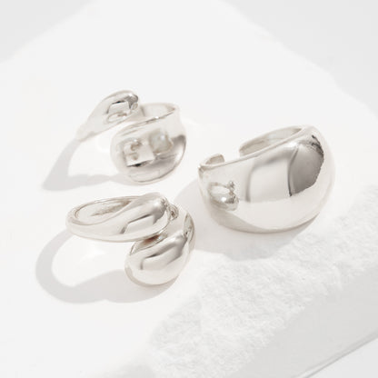 Polished Irregular Geometric Joint Rings Hip-Hop Style Women's Fashion Ring Set