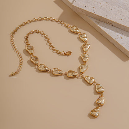 Baroque Irregular Y-shaped Collarbone Chain Ins Style Necklace for Women Collarbone Chain