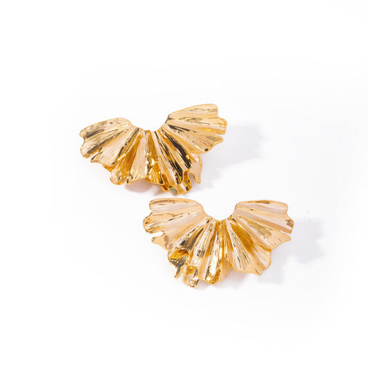 Trendy Elegant Metallic 18K Gold Plated Simple Fashion Earrings