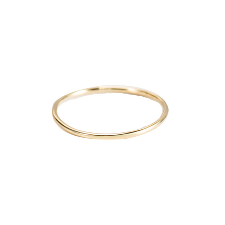 Fashion S925 Sterling Plain Band Silver Ring Smooth Line Simple Thin Ring for Women Index Finger Ring Tail Ring Silver Jewelry