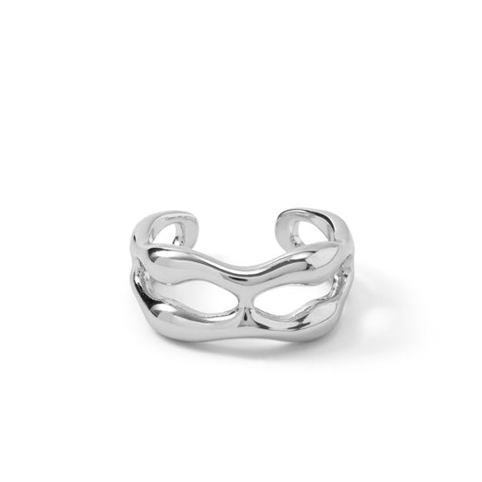 18K Gold Plated Minimalist Geometric Ring - Adjustable Open Stackable Finger Ring for Women | Y2K Dainty Jewelry