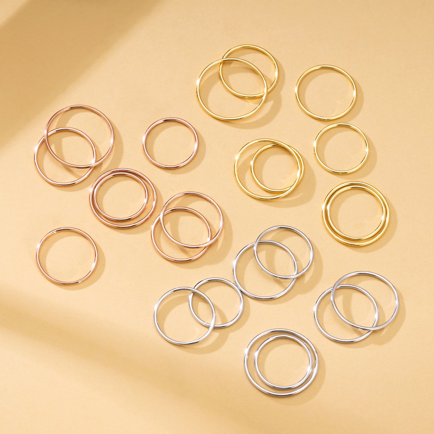 Fashion S925 Sterling Plain Band Silver Ring Smooth Line Simple Thin Ring for Women Index Finger Ring Tail Ring Silver Jewelry