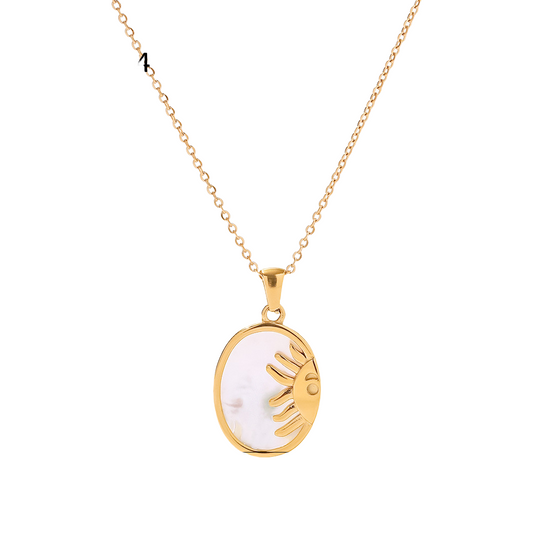 Romantic Vintage Heart Necklace Gift for Her Stainless Steel & Pearl