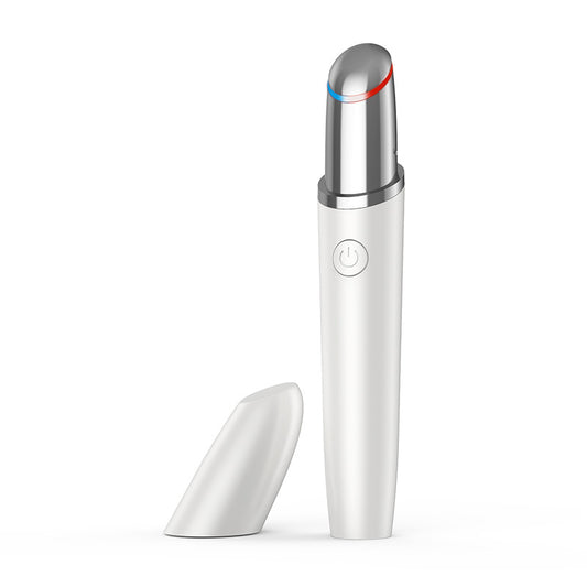 Beauty Device New Electric Eye Massager for Reducing Eye Wrinkles and Bags, Blue and Red Light Therapy Eye Cream Applicator, Lip Massager Eye Massager
