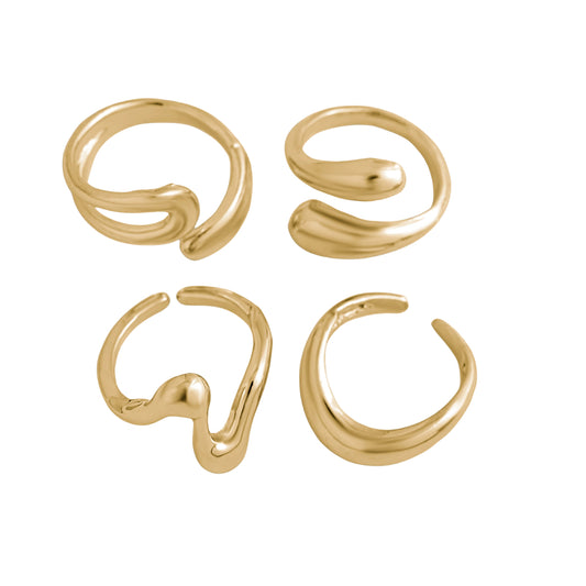 Open Irregular Geometric Shape Personality Knuckle Ring Suit