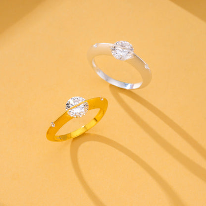 S925 Sterling Silver Matte Cosmic Star Rotatable Ring Planet Sparkling Niche Design Sivler Ring