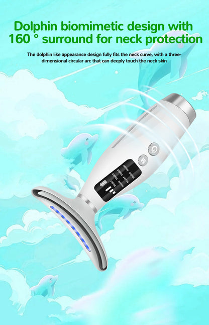 Neck Beauty Device 7 Colors Light Beauty Device Lifting Firming Face Neck Multi-Functional Massager Reducing Neck Wrinkles
