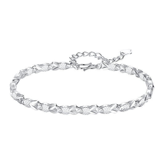 999 Pure Silver Koi Bracelet for Women | Tarnish-Resistant Gift for Her