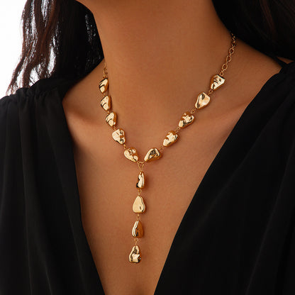 Baroque Irregular Y-shaped Collarbone Chain Ins Style Necklace for Women Collarbone Chain