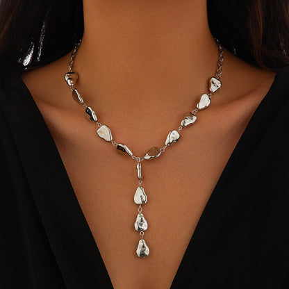 Baroque Irregular Y-shaped Collarbone Chain Ins Style Necklace for Women Collarbone Chain