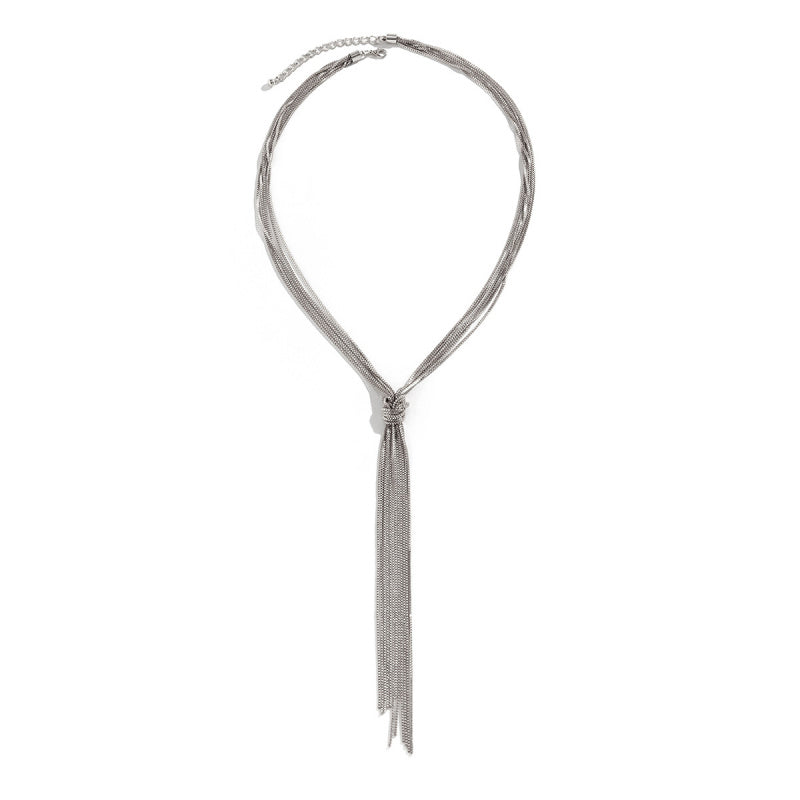 Layered Fringe Necklace for Women - Trendy Y2K Multi Chain Pendant | Boho Chic Statement Jewelry | Dainty & Edgy Gold Silver Necklace