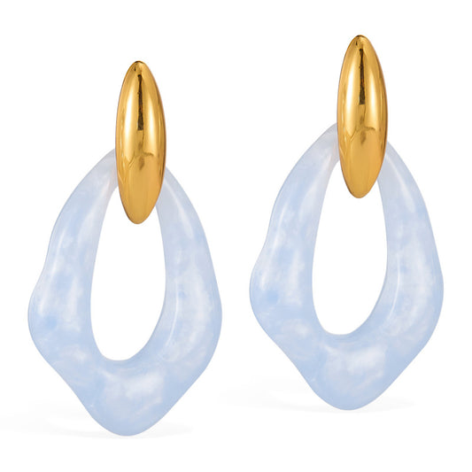 Trendy Titanium Steel Earrings - Summer Vacation Hoops