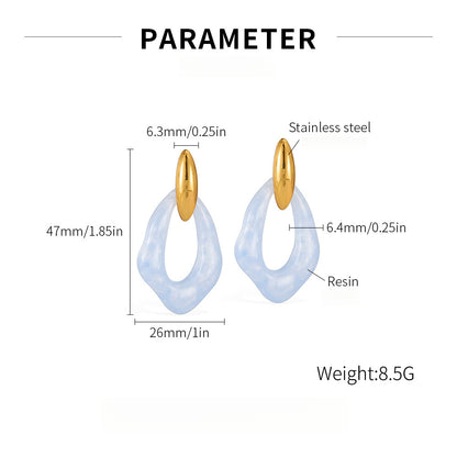 Trendy Titanium Steel Earrings - Summer Vacation Hoops