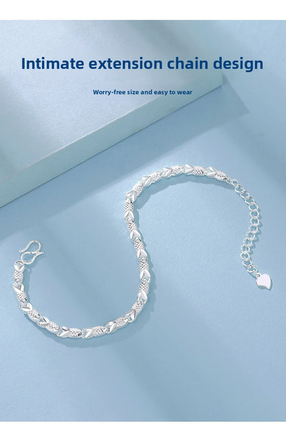 999 Pure Silver Koi Bracelet for Women | Tarnish-Resistant Gift for Her