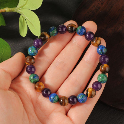 Lapis Lazuli Tiger Eye Stone Natural Stone Crystal Bracelet for Men and Women Ins Retro Style eBay Hot Selling Source