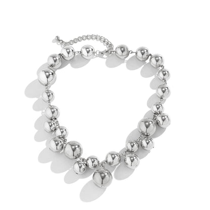 Light Luxury French Retro Imitation Pearl Necklace for Women Punk Style Necklace