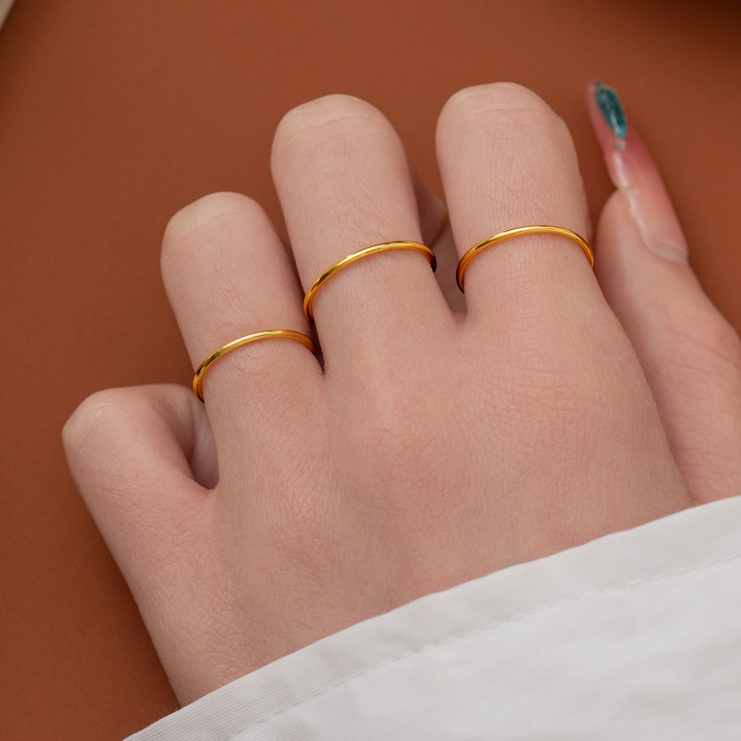 Fashion S925 Sterling Plain Band Silver Ring Smooth Line Simple Thin Ring for Women Index Finger Ring Tail Ring Silver Jewelry