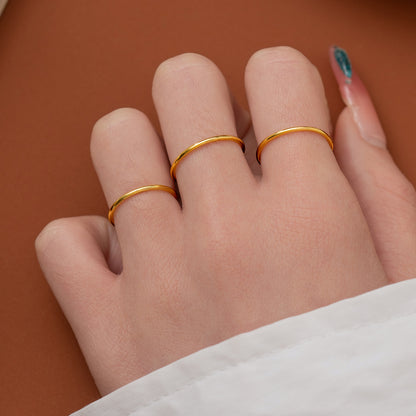 Fashion S925 Sterling Plain Band Silver Ring Smooth Line Simple Thin Ring for Women Index Finger Ring Tail Ring Silver Jewelry