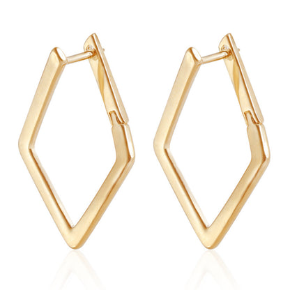 Geometric Earrings for Women Minimalist Square Studs Unique Diamond Dangle Jewelry